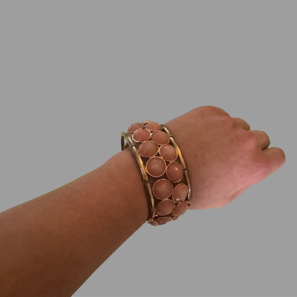 Light Pink Jewled Bracelet Costume Jewlery